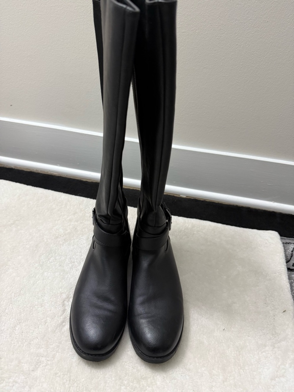 a new day Black Over-The-Knee Riding Boots with Ankle Strap